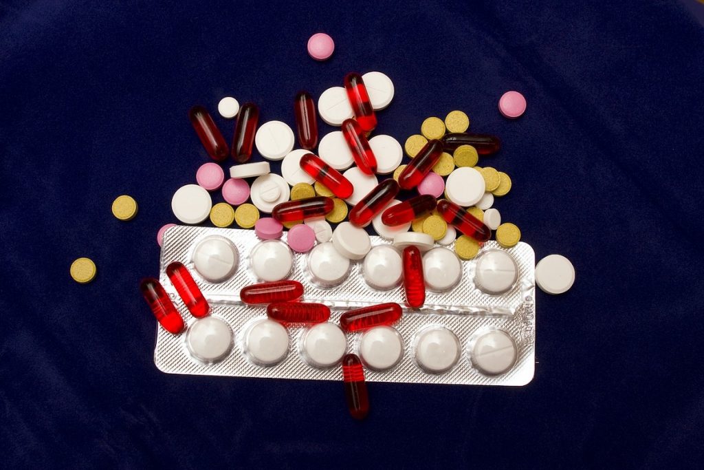 a range of tablets and antibiotics available through prescription assistance.