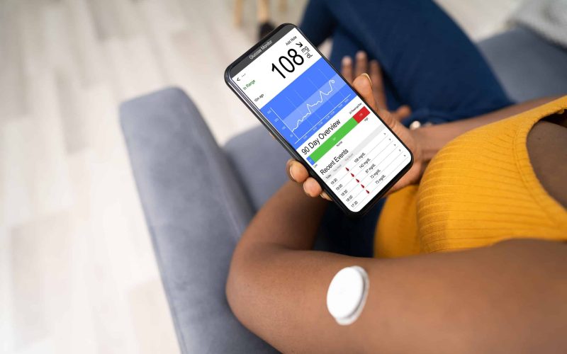 Continuous Glucose Monitor Blood Sugar Test Smart Phone App